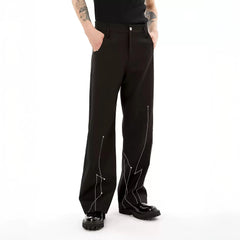 TIWILLTANG Rivet Stitch Embroidered Straight-Leg Pants
