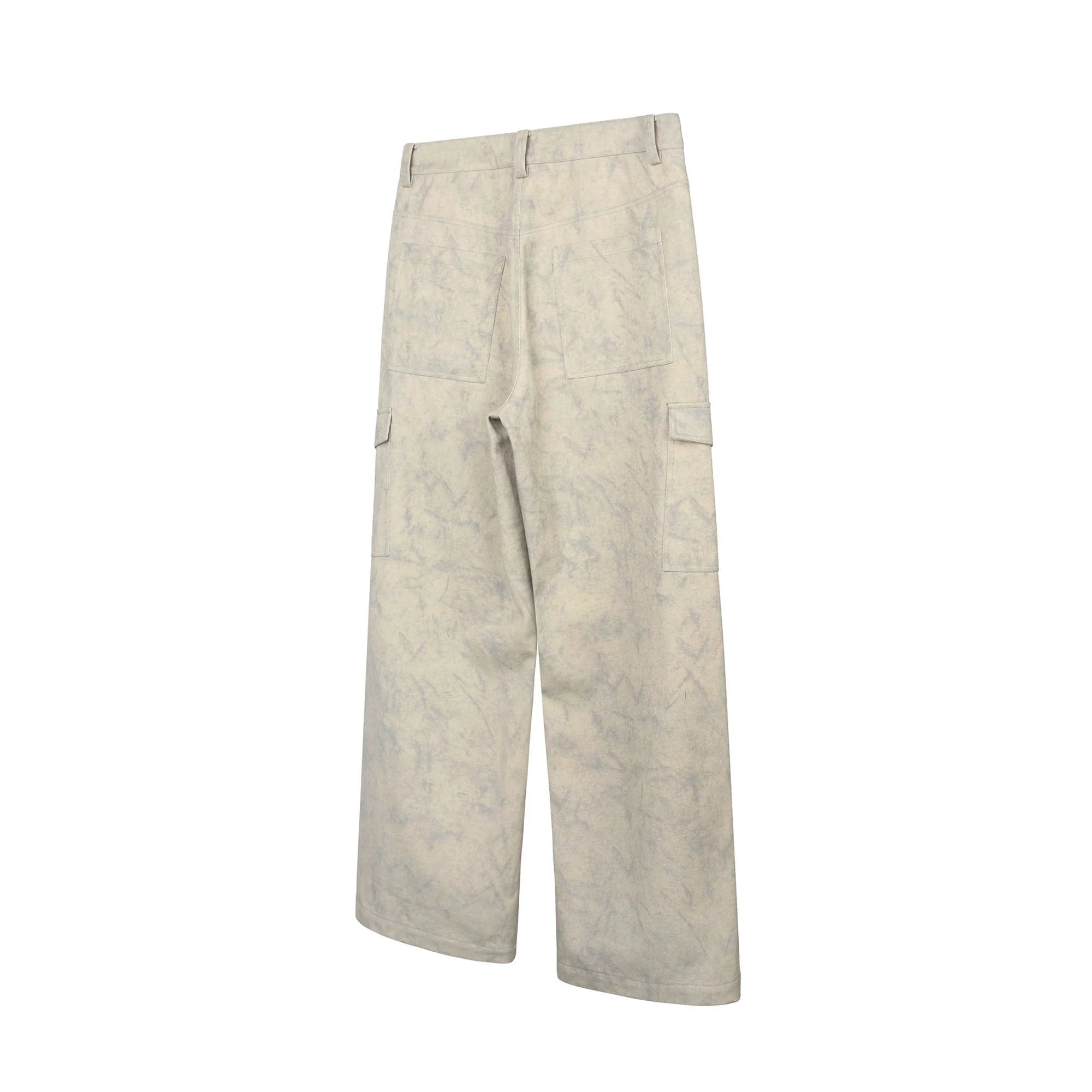 OKAYTHXBYE Subtle Marble Multi-Pocket Cargo Pants