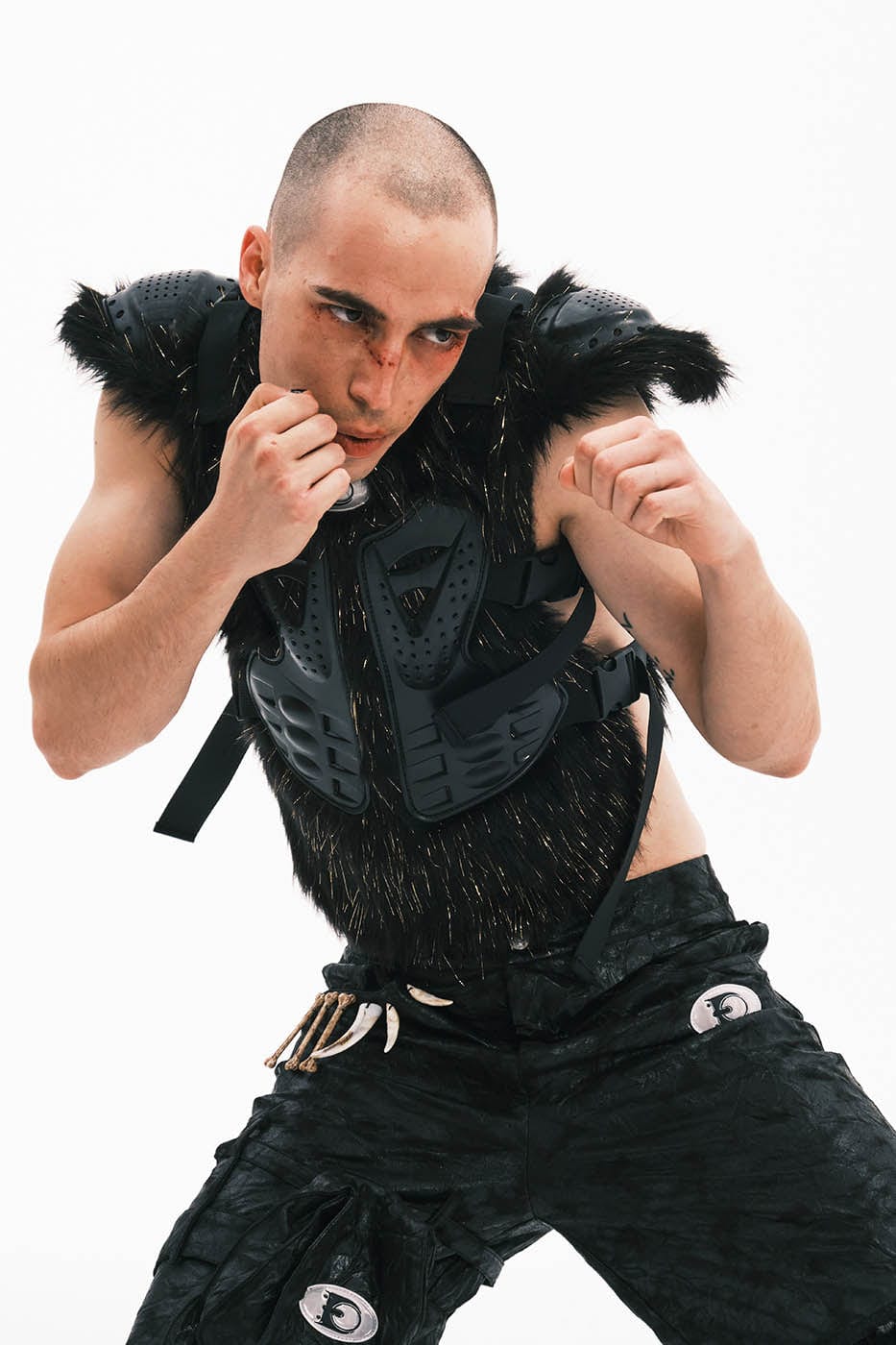 EMBRYO Cyber Faux Fur Warrior Vest