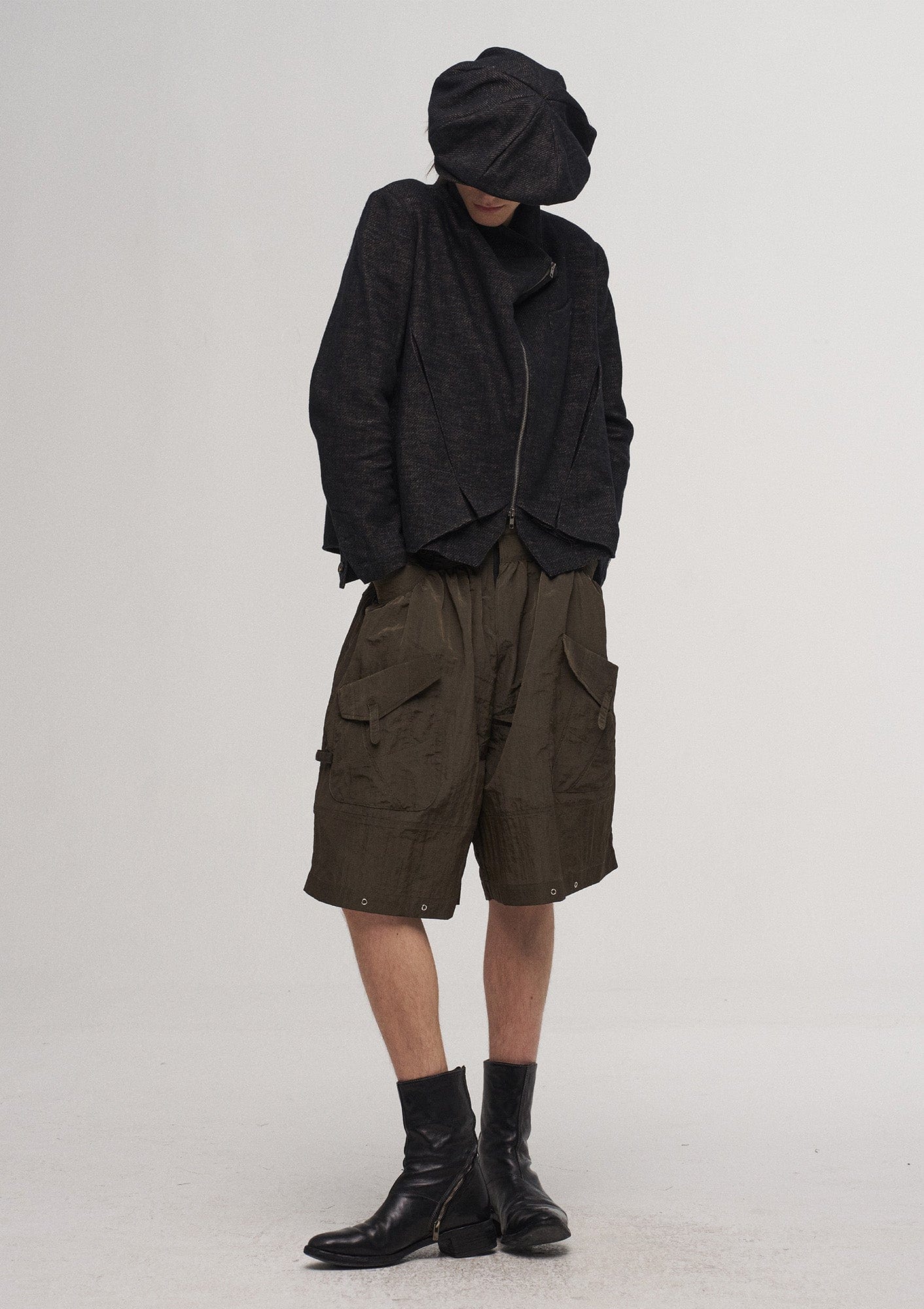 ILNya Nieternite Nifutur Double-Layer Weave Linen Jacket Black
