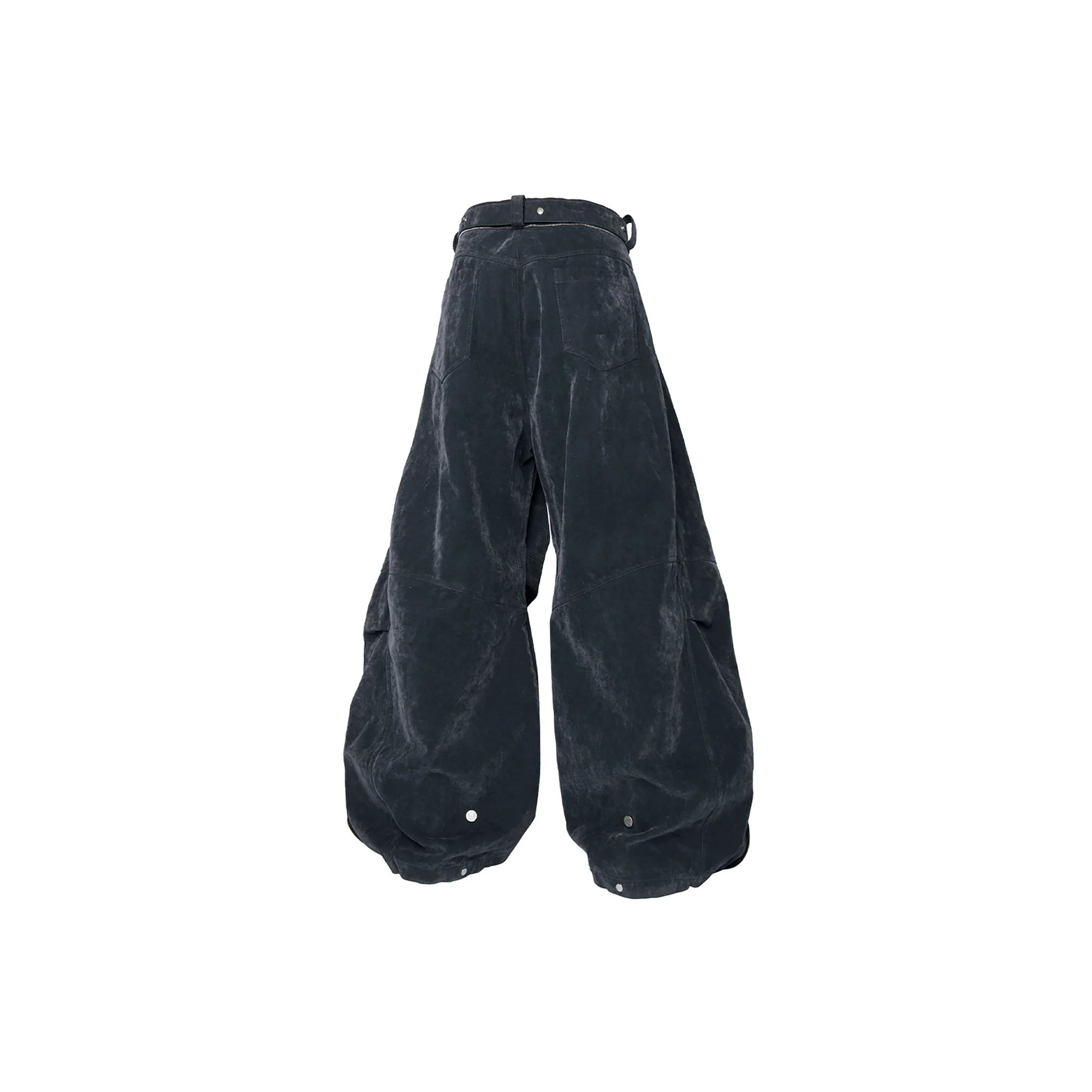 RELABEL Velour Zip-Hem Oversized Jeans