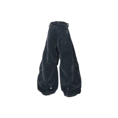 RELABEL Velour Zip-Hem Oversized Jeans