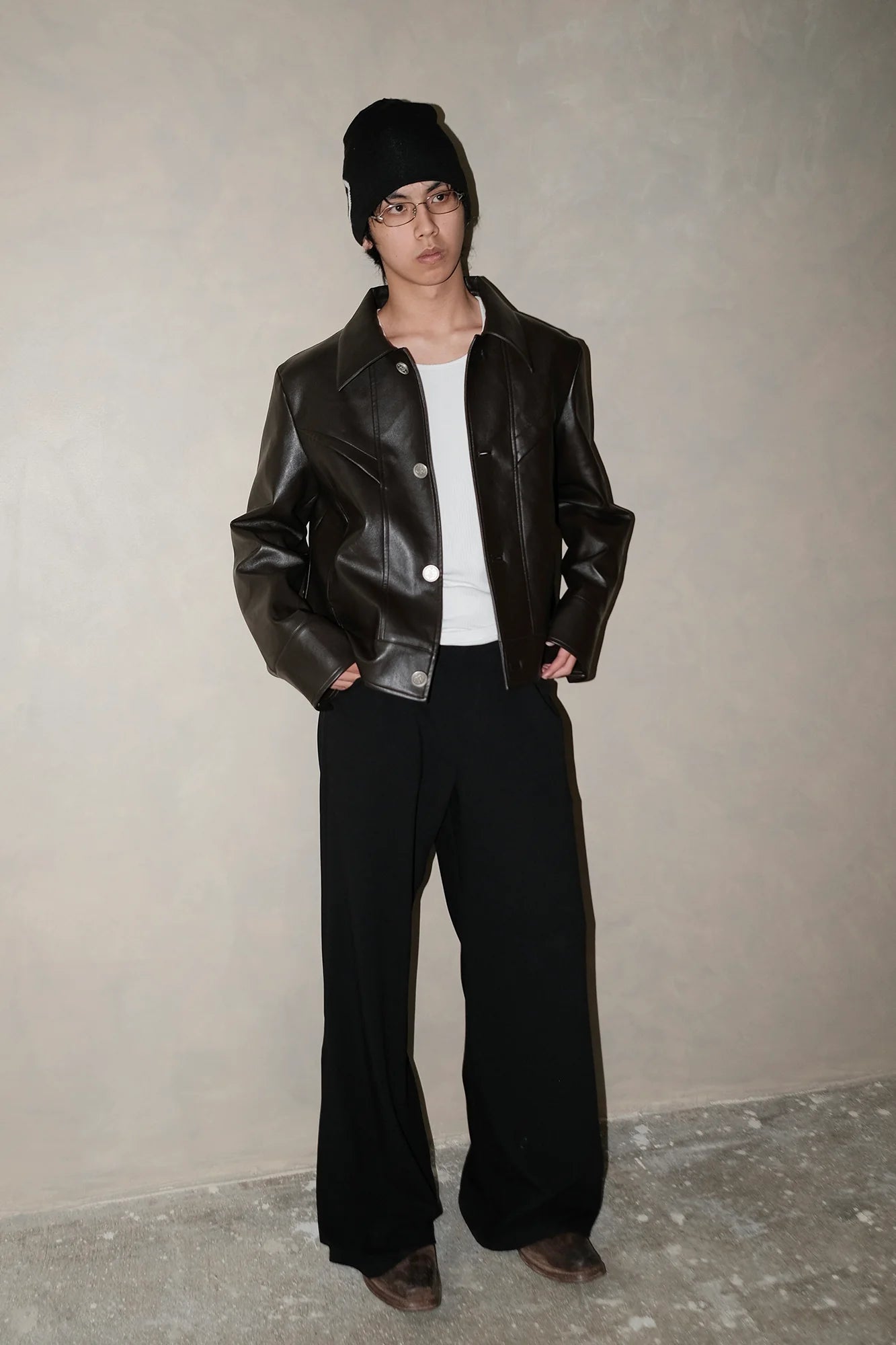 IN EXISTENCE Essential Paneled PU Jacket