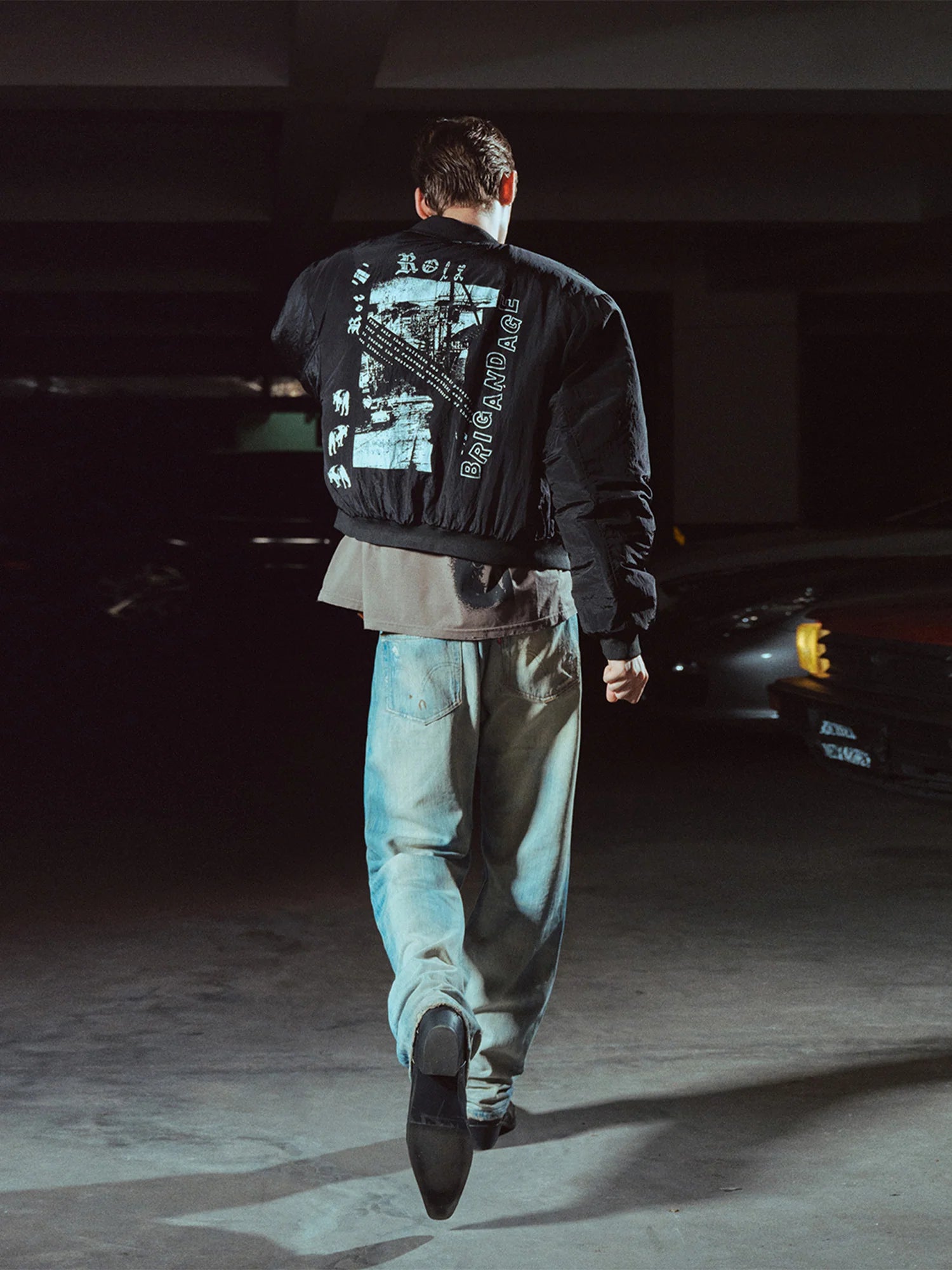 RICHILL Medal Graphic Cropped Bomber Jacket