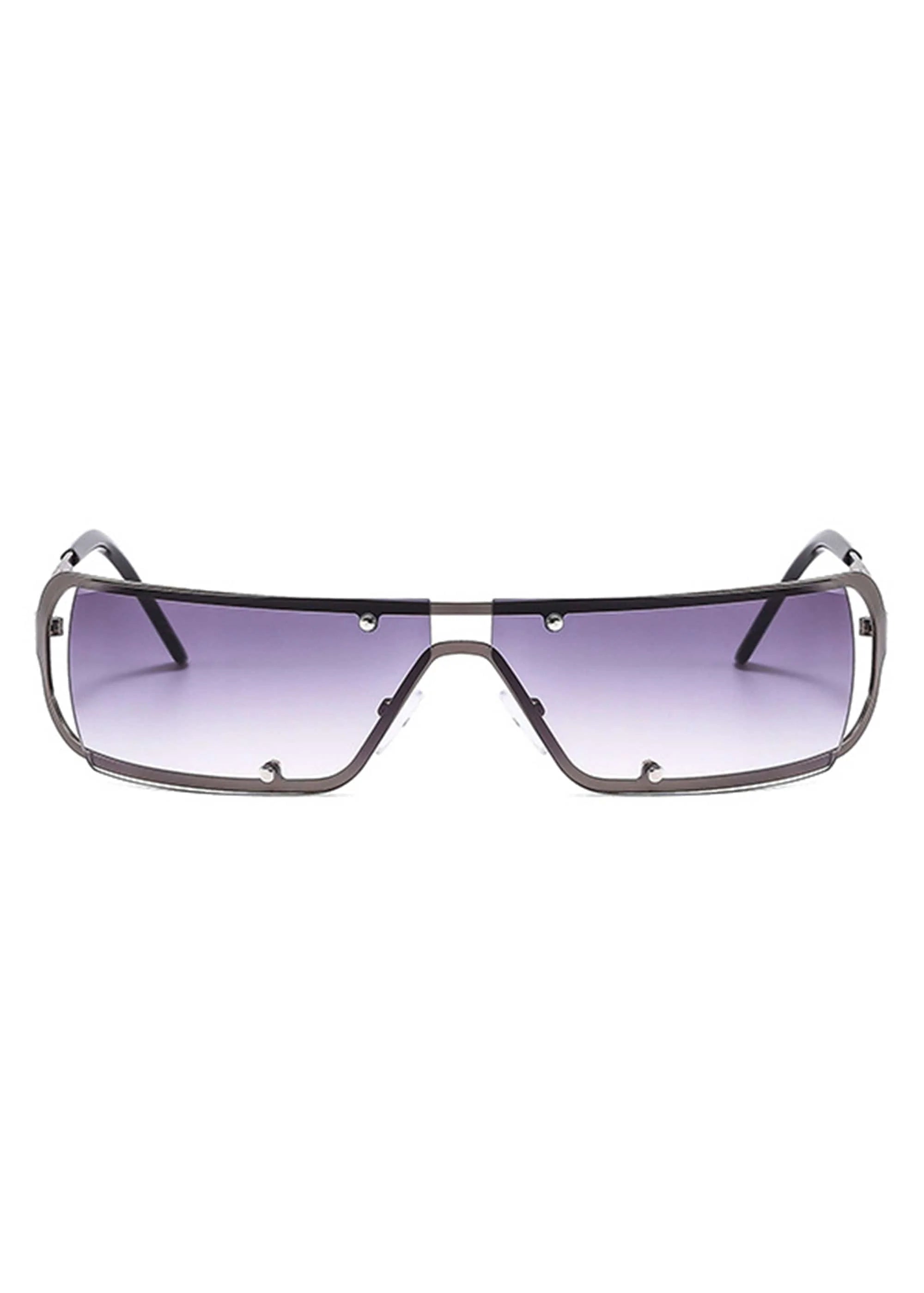DAMAGE ASIA OPTICALS Modern Rivet Square Frame Sunglasses
