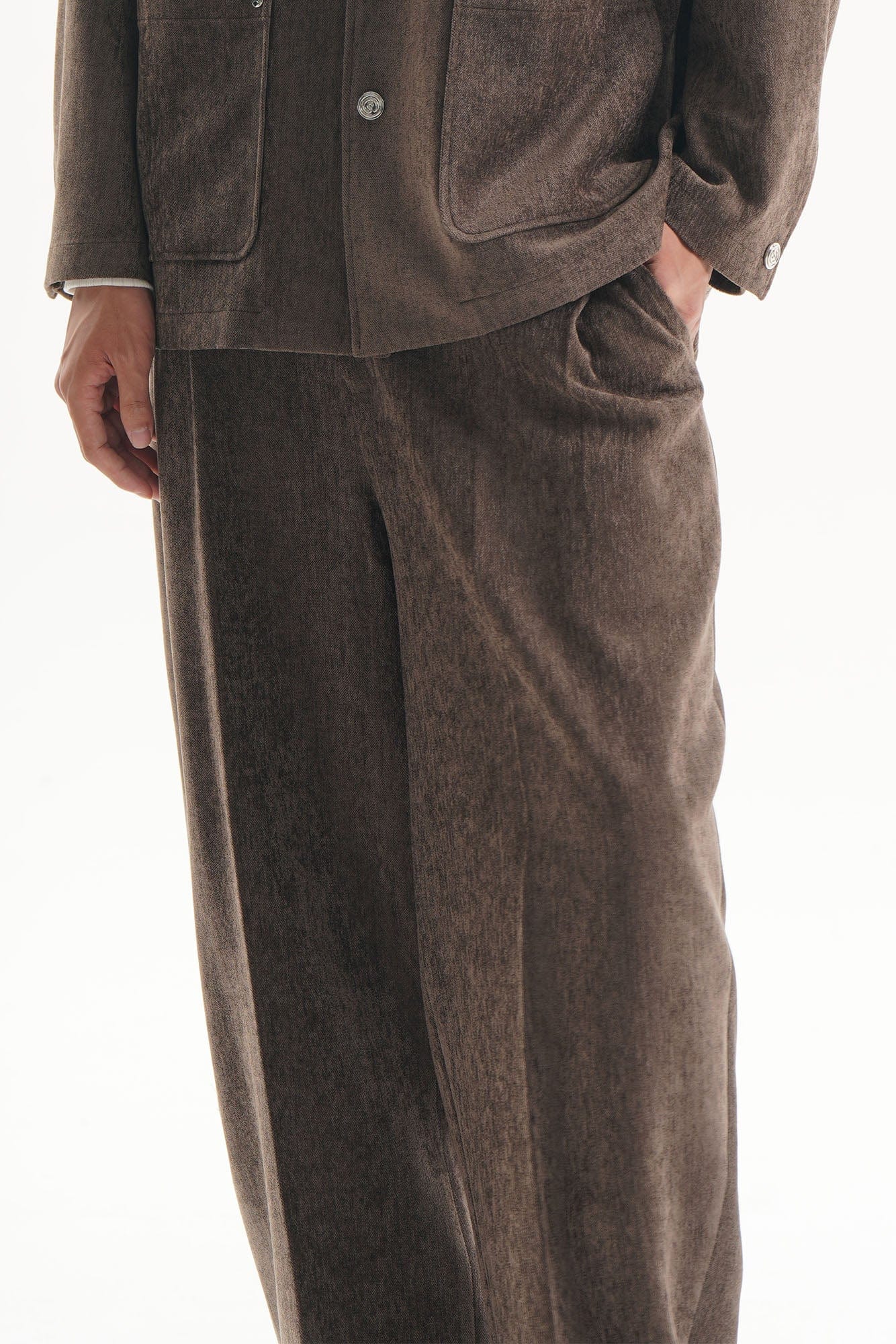 ORAL UTOPIA Pleated Oversized Tapered Pants