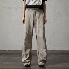 ORGANIC EMOTION Retro Spliced Curved Pants