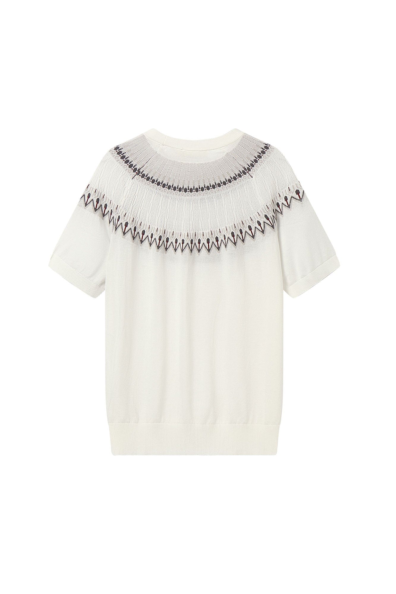 MOITIEDEPETALE Fair Isle Jacquard Tee