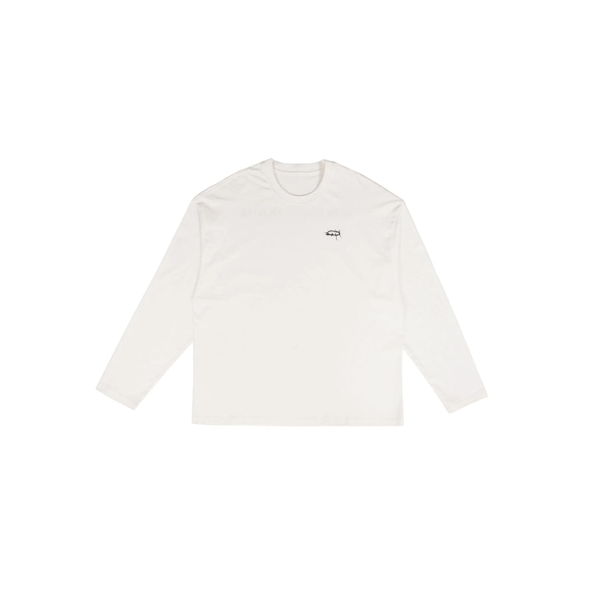 UNDERWATER Thorn Ring LOGO Long-Sleeve Tee White