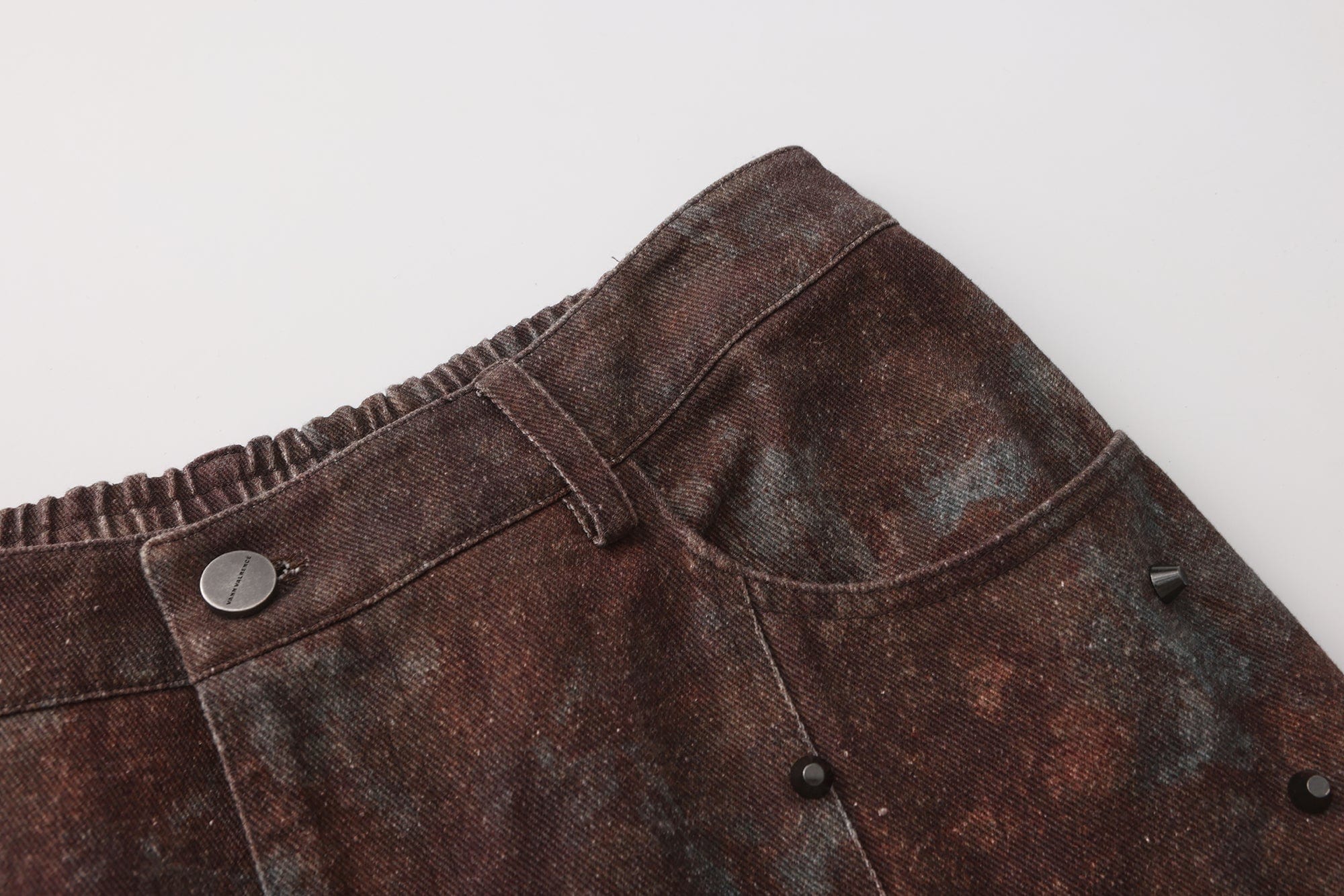 VANN VALRENCE Dirty Fit Studded Straight-Leg Jeans