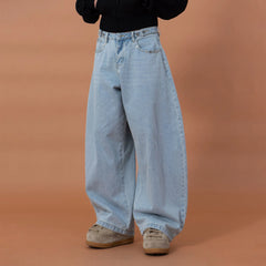 CLP Essential Washed Oversized Curved-Leg Jeans