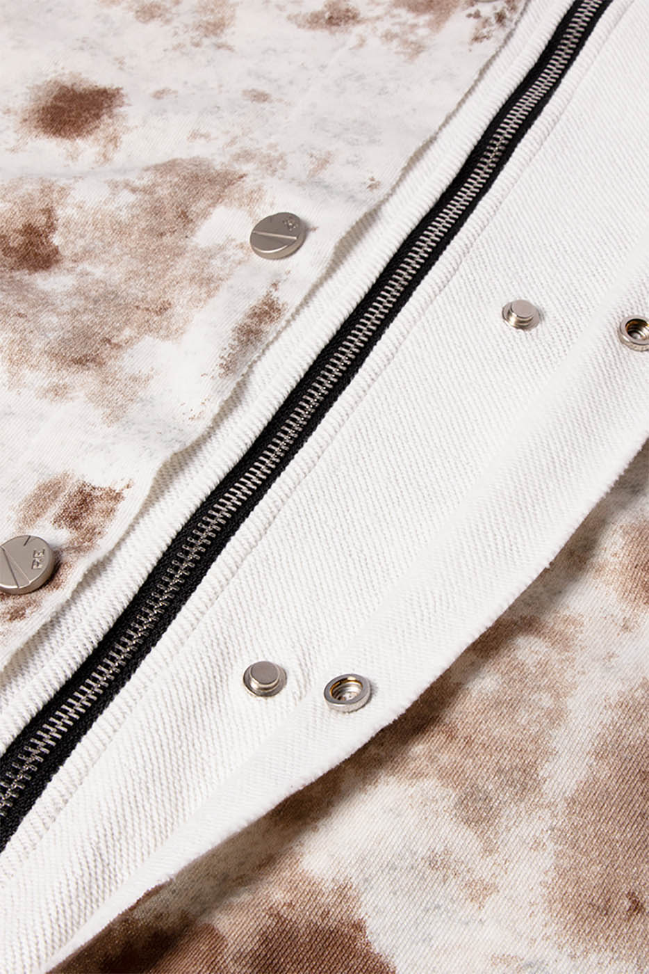RELABEL Washed Cement-Dyed Double-Hat Zip-Up Hoodie
