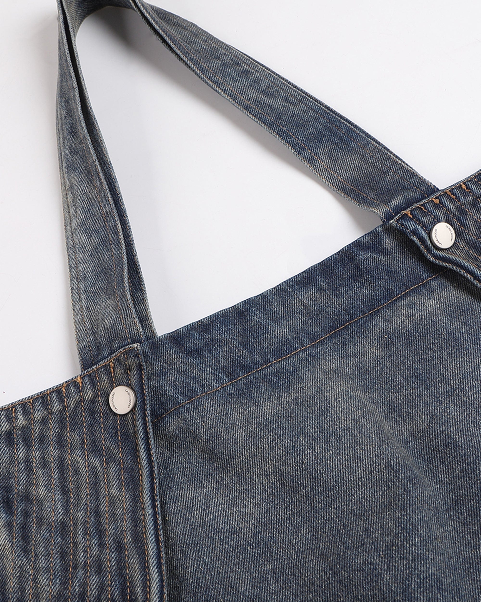 LABELROOM Modern Washed Foldable Denim Tote Bag