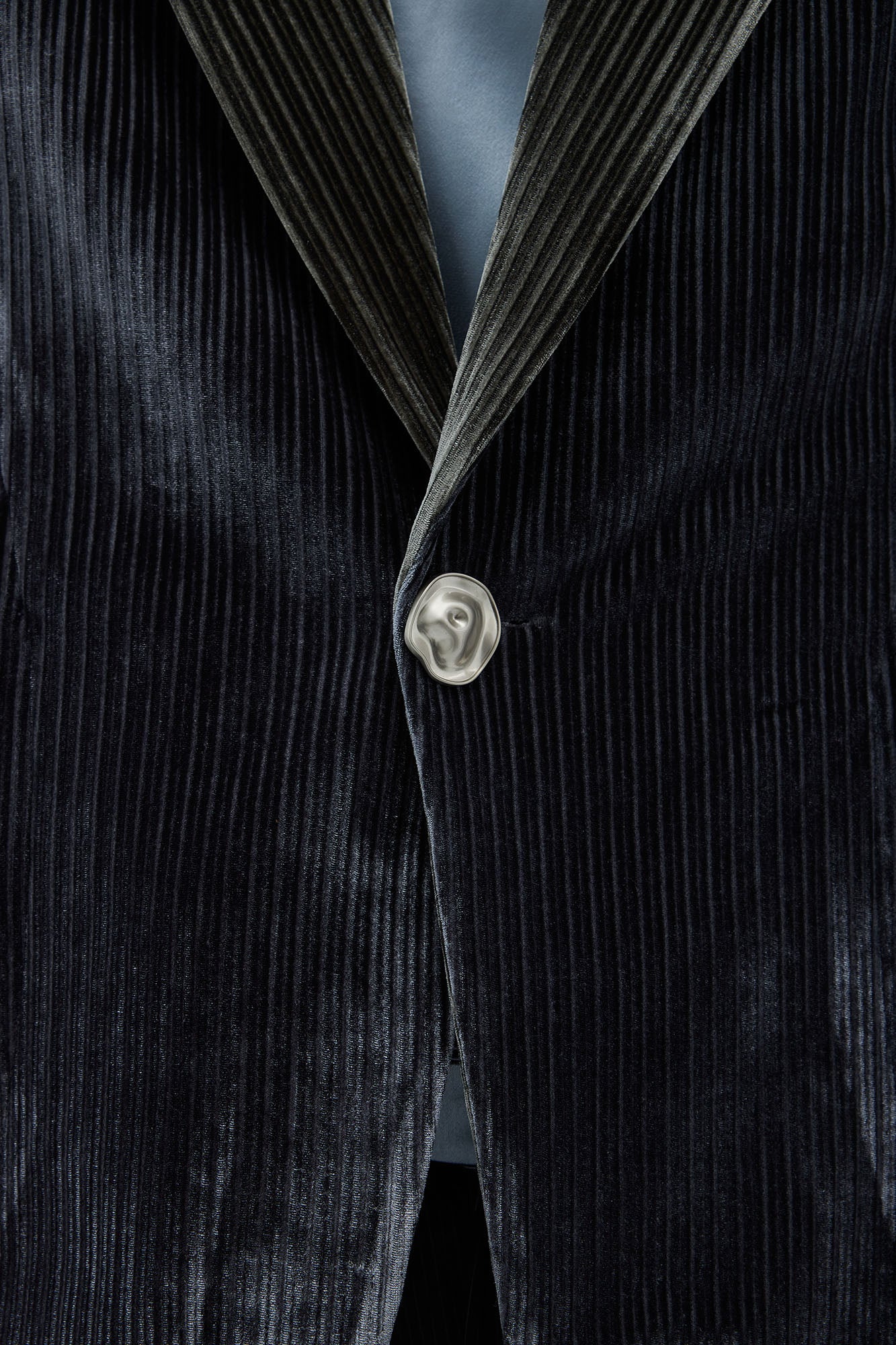 TUIMU Corduroy Contrast Panel Blazer