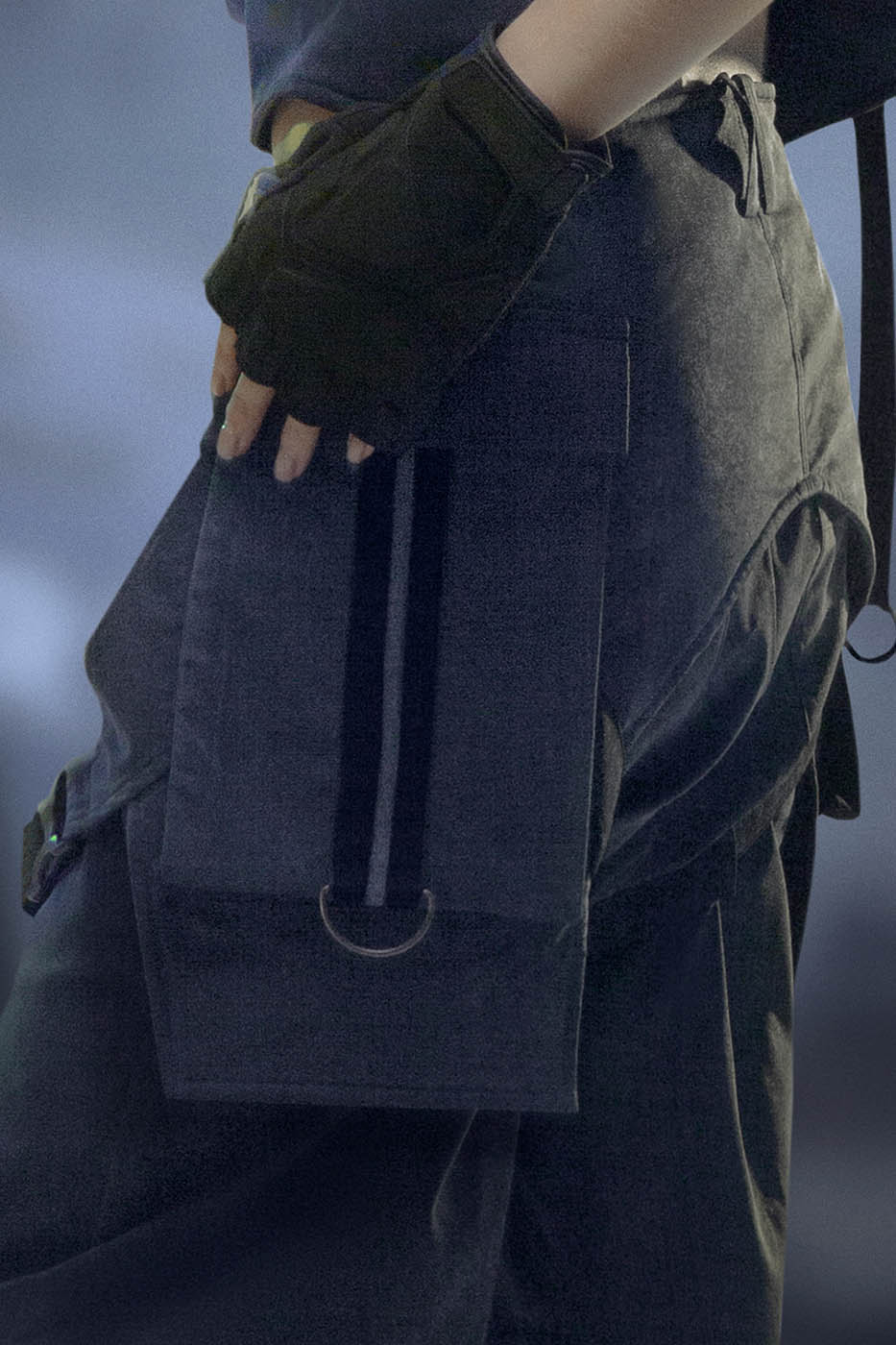 XIPHEVIL Detachable Lace-Up Multi-Pocket Bondage Pants