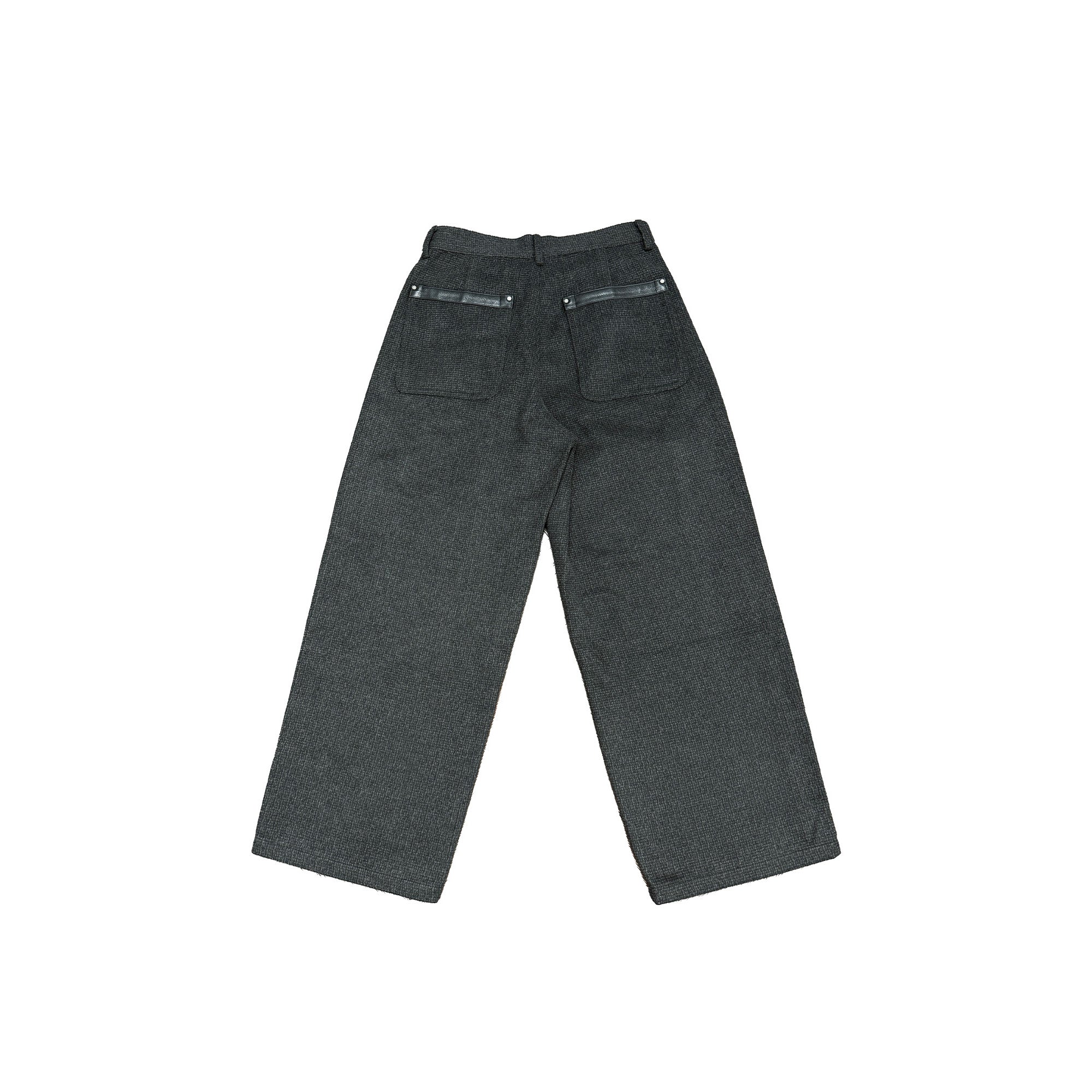 RICHILL Panel Pleated Wide-Leg Trousers