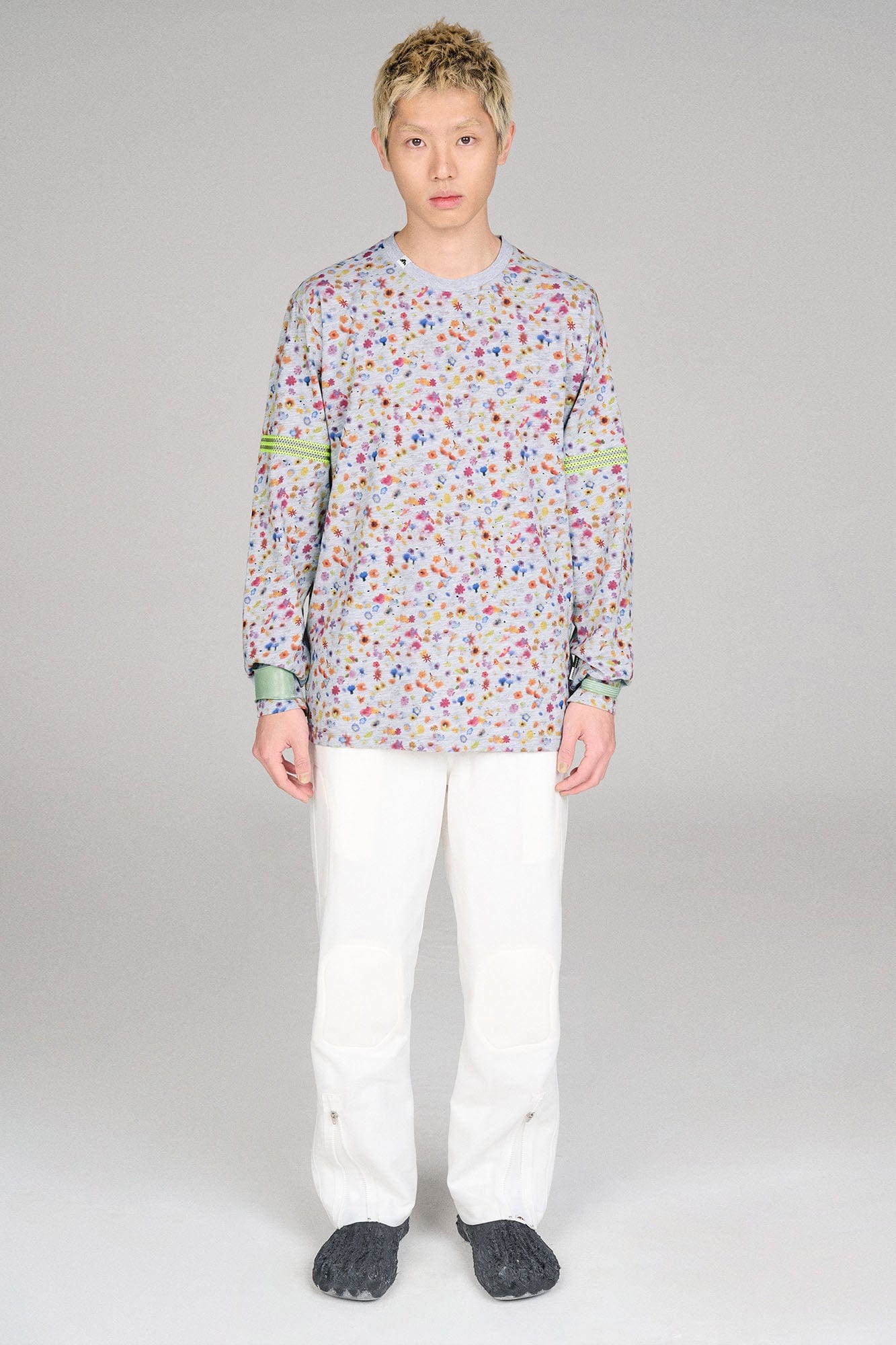 URBAN+FOREST Speckled Reflective Stripe Long-Sleeve Tee
