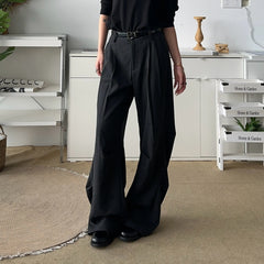 OKAYTHXBYE Geometric Multi-Pleated Trousers