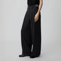 OPICLPOTH Wool-Blend Pleated Barrel Trousers