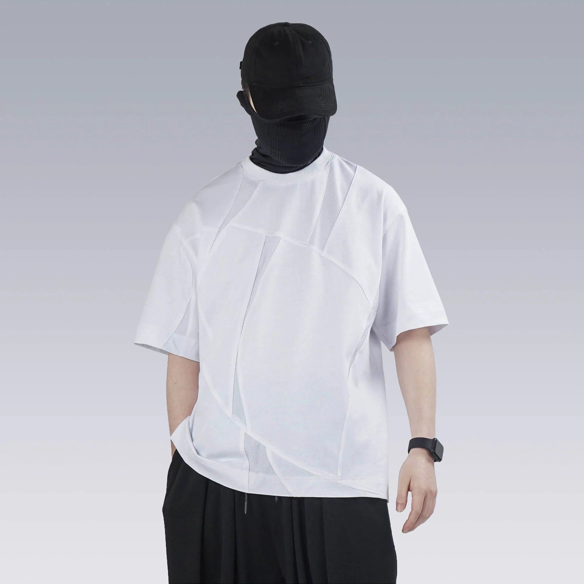 SILENSTORM Asymmetrical Mesh Deconstructed T-Shirt