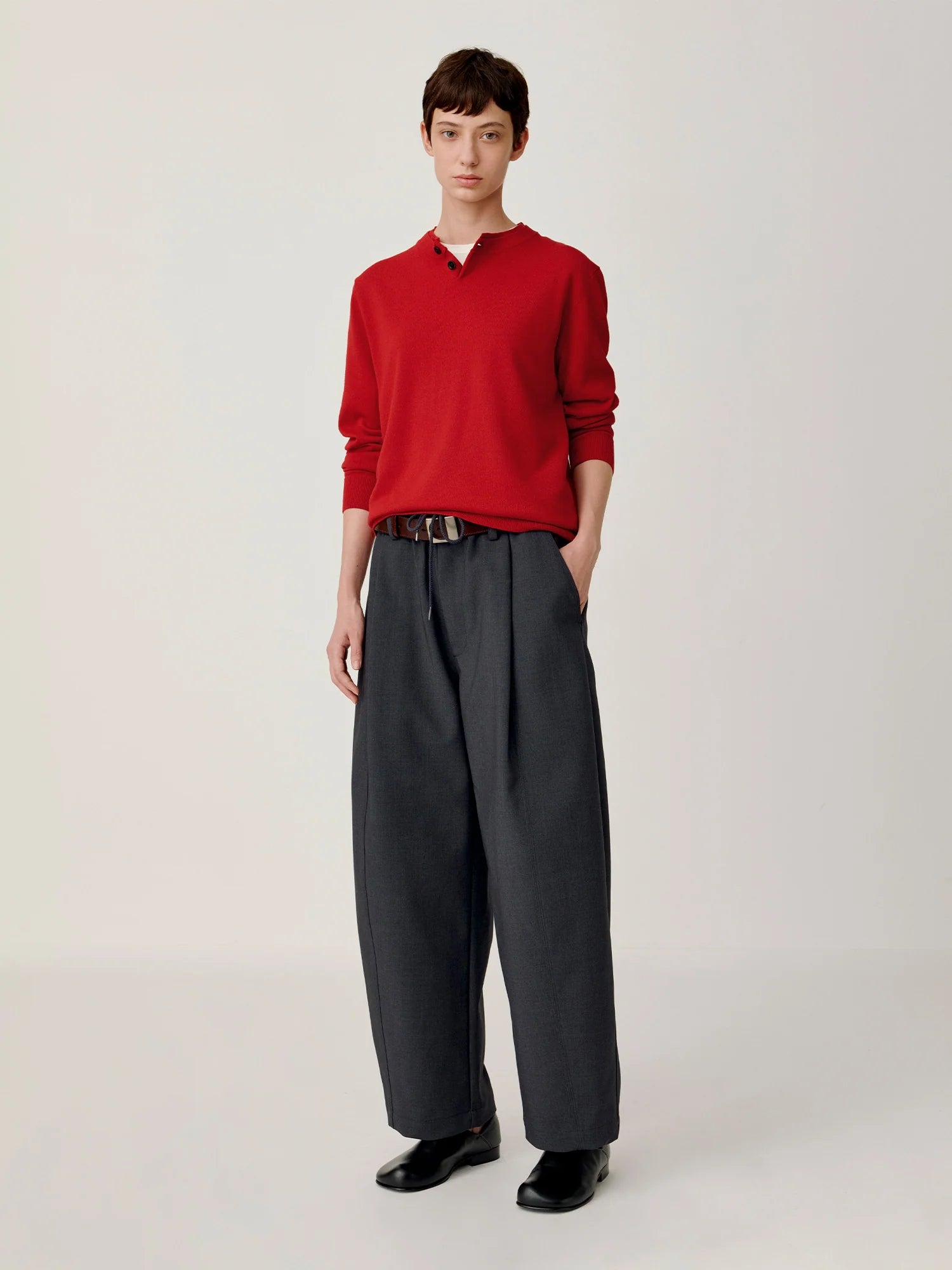 OPICLOTH Essential Layered Collar Sweater
