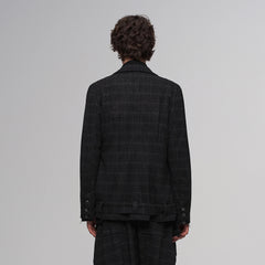 ILNya Nieternite Nifutur Deconstructed Detachable Plaid Blazer