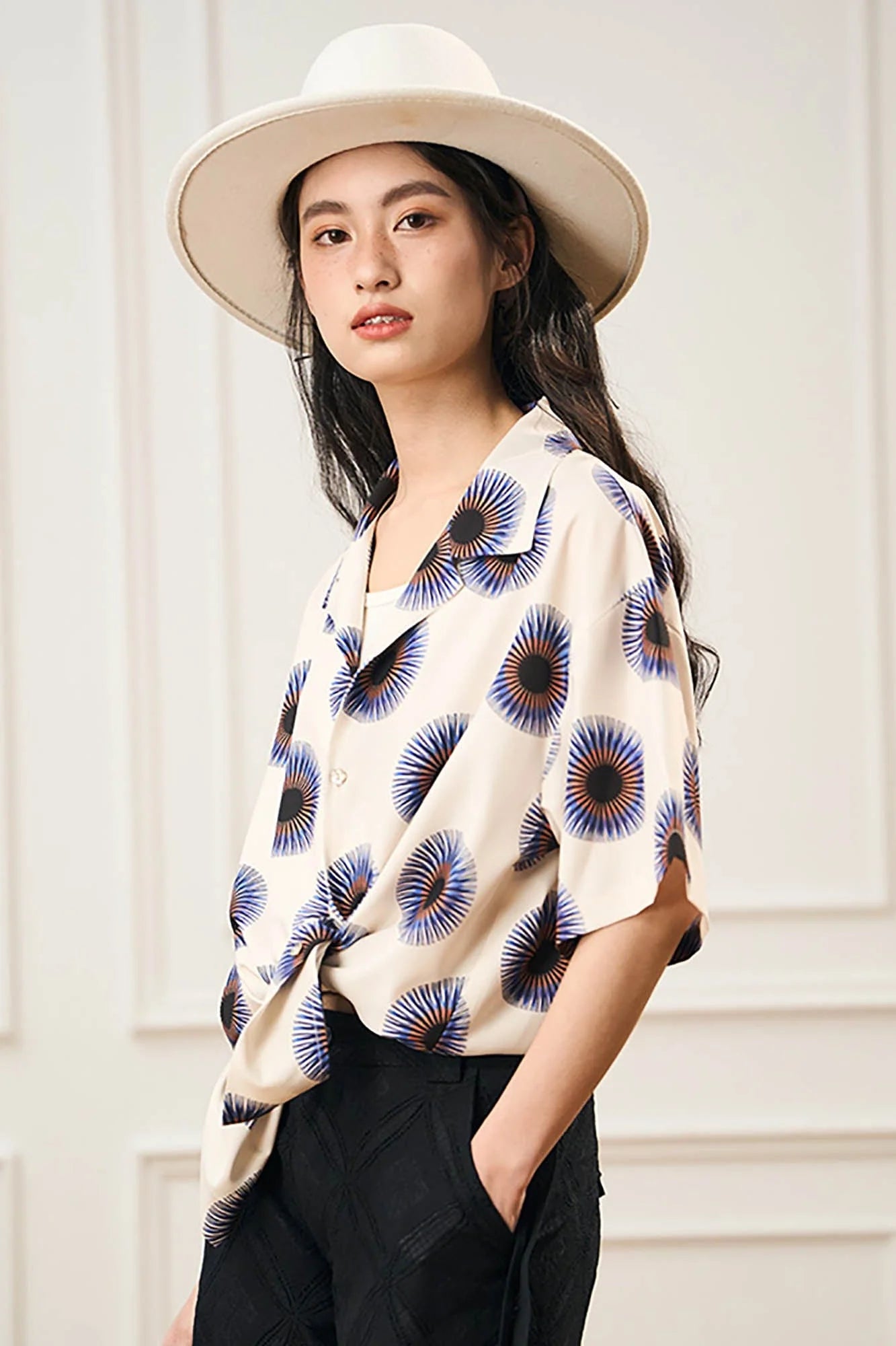 EPIC POETRY Radial Eye Cuban Half Shirt & Shirt