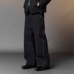 ALVNG AR ANTS Zip-Seam Wide-Leg Denim Trousers