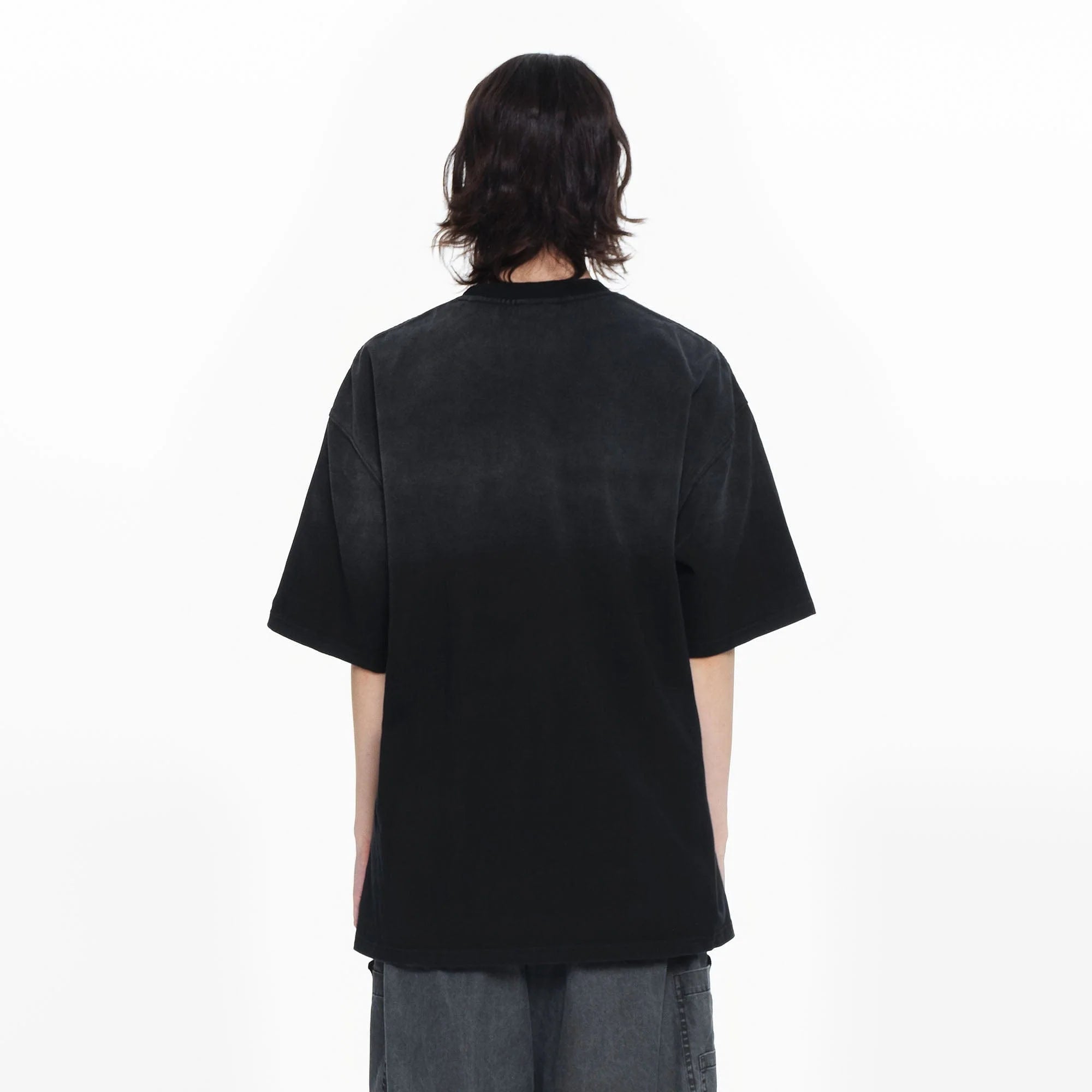 OVERLAPS Gradient Washed Oversized LOGO T-Shirt