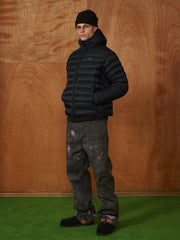 PMW Distressed Brush-Paint Straight-Leg Jeans