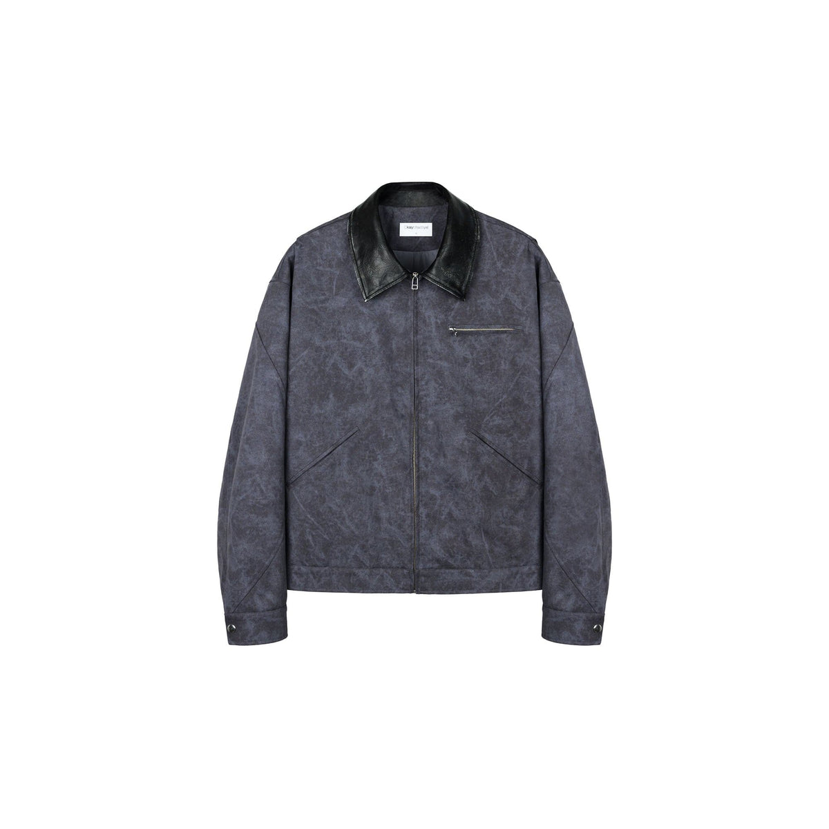 OKAYTHXBYE Essential Contrast Collar Washed Jacket