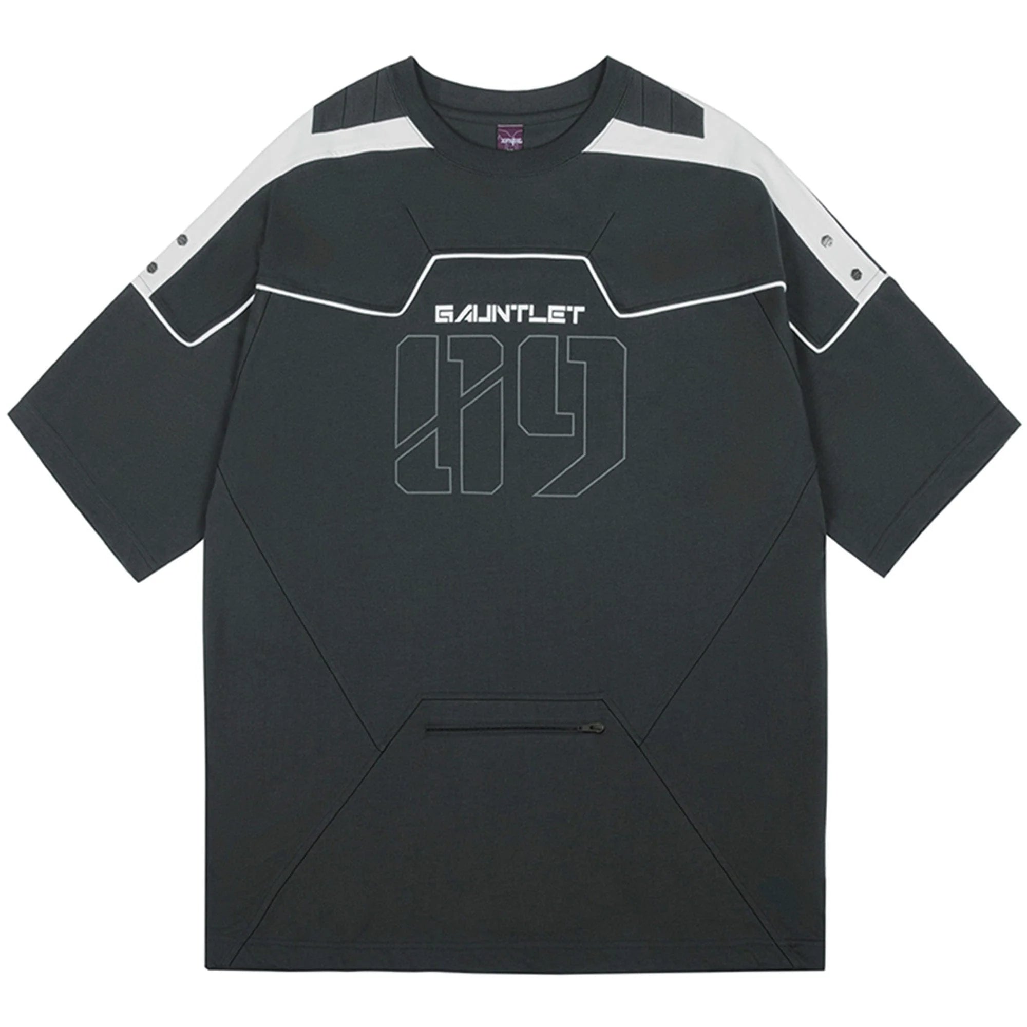 XIPHEVIL Modern Deconstructed Rivet Jersey Black