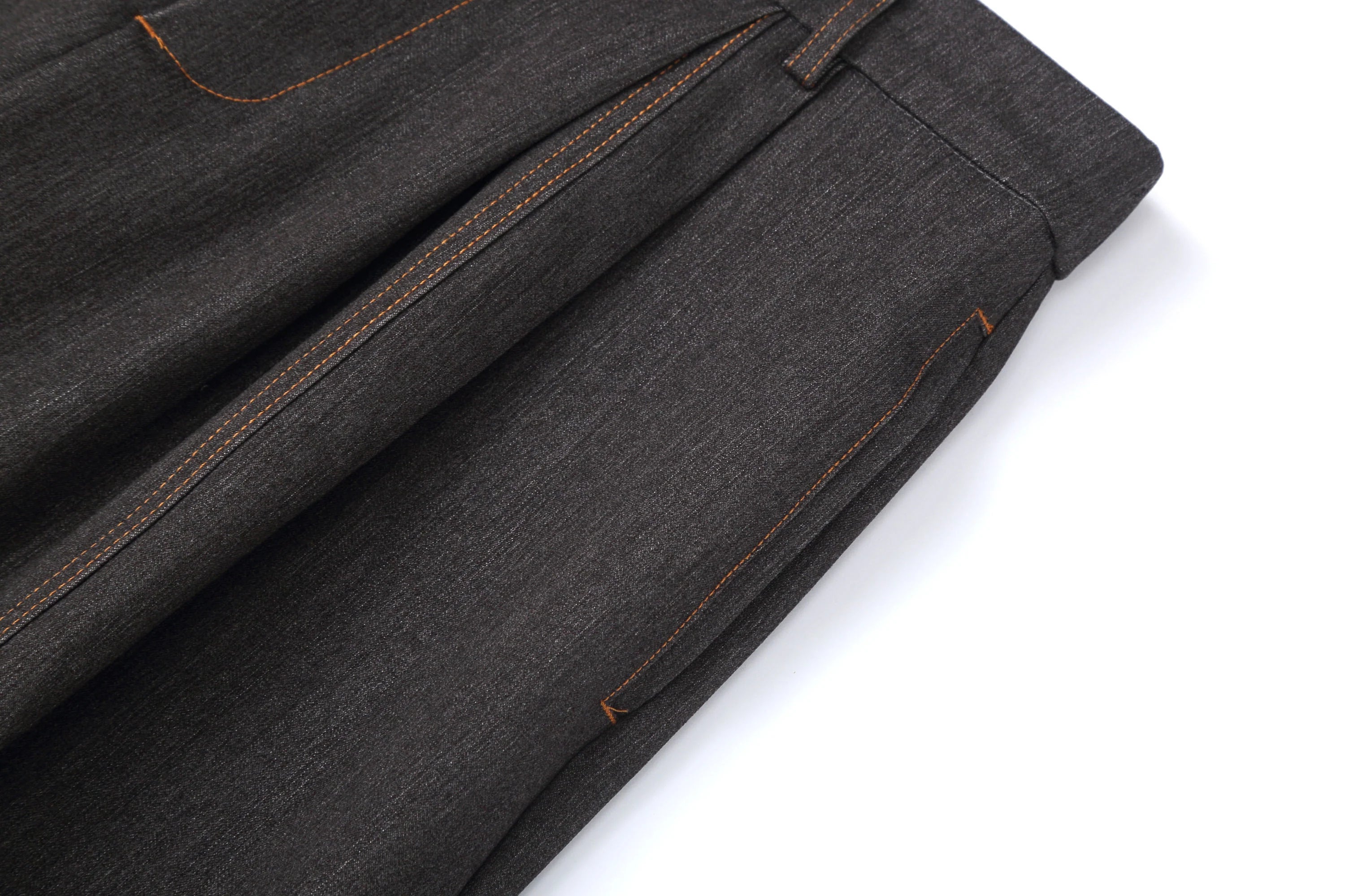 CLP Stitched Pleated Denim Pants