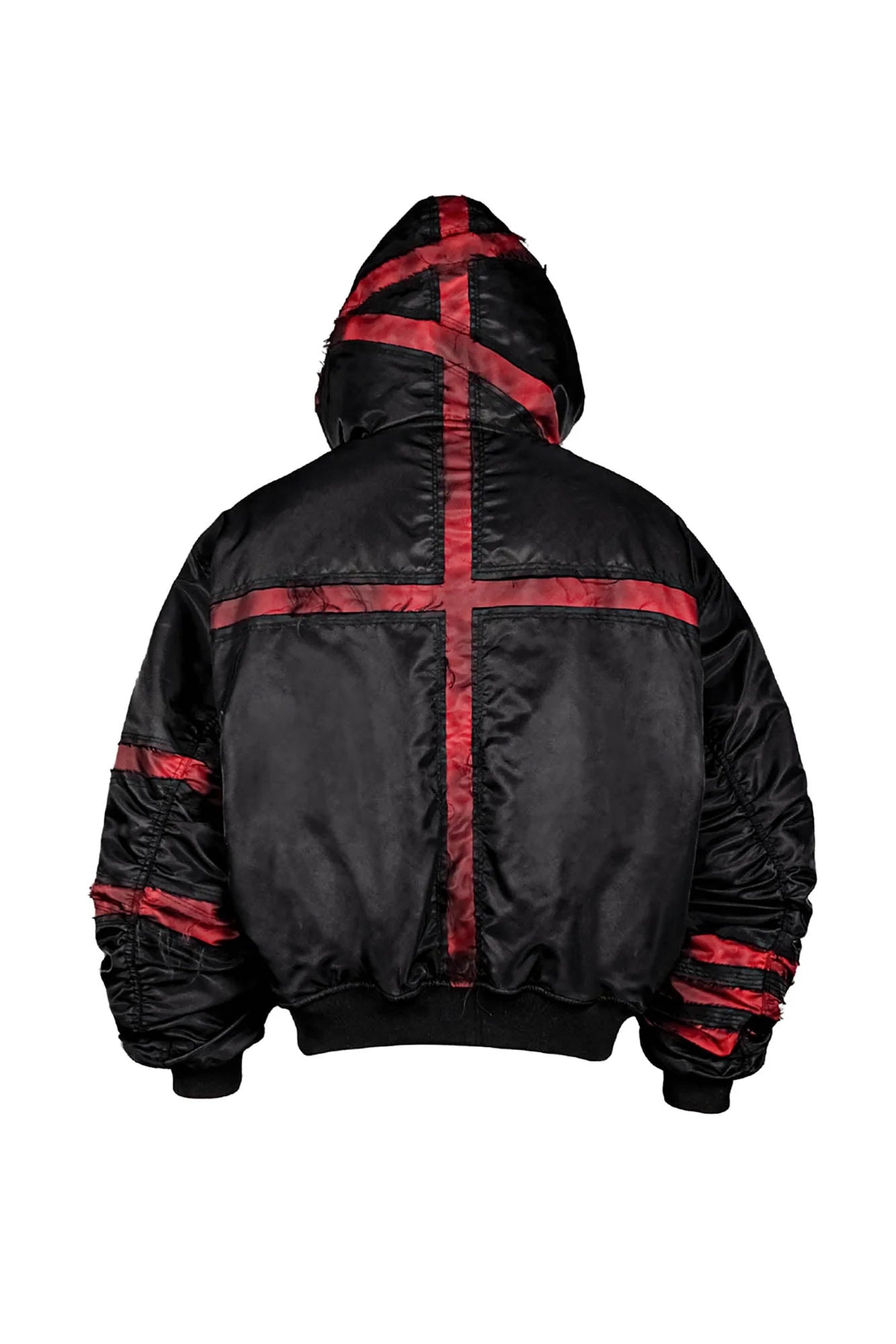UNDERWATER Distressed Bondage MA-1 Jacket Red