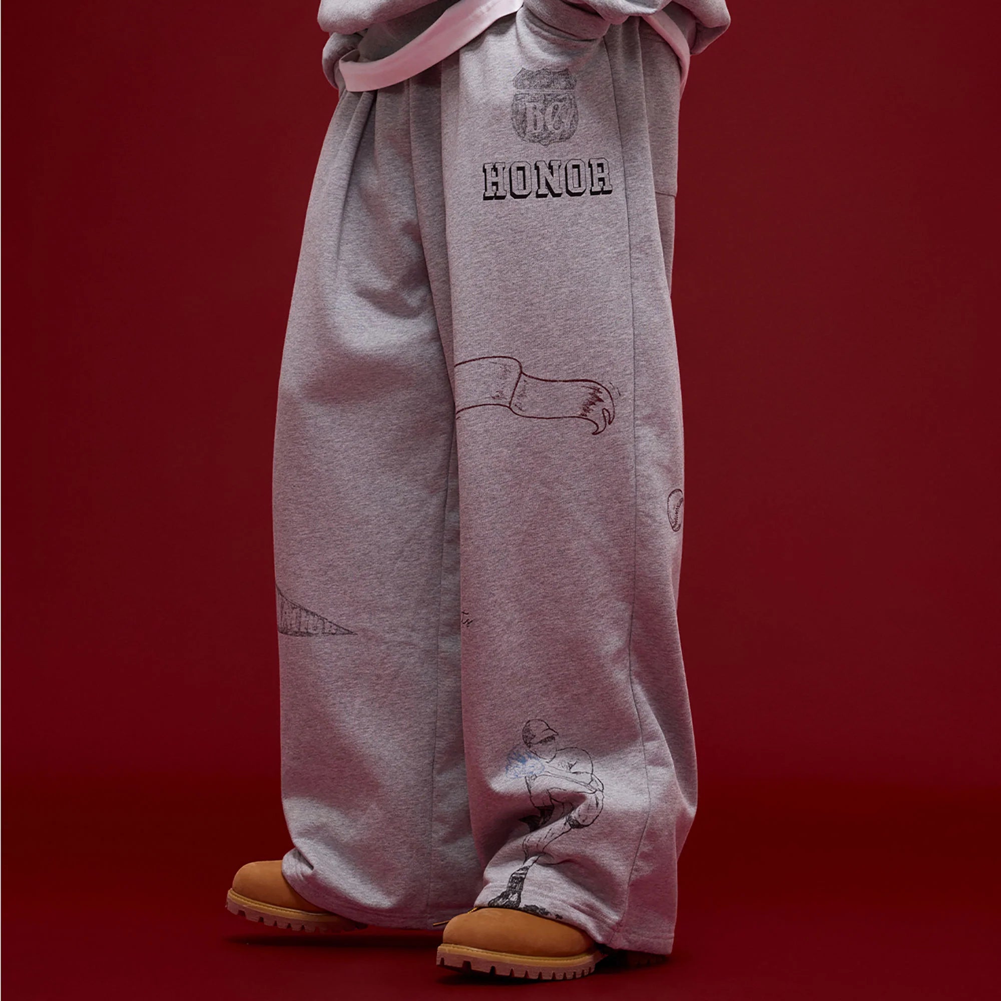 BANANA CLUB Classic Doodle Graphic Sweatpants