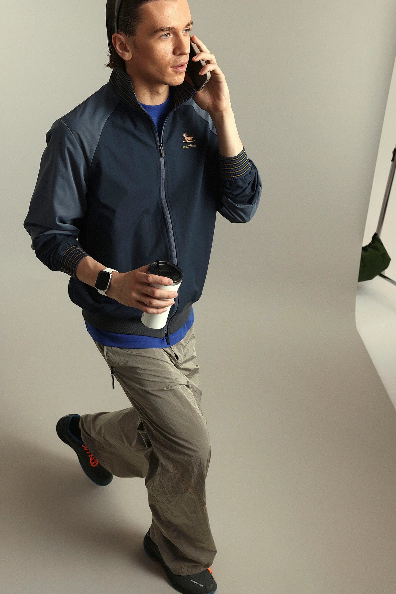 UMAMIISM Contrast Raglan Waterproof Track Jacket