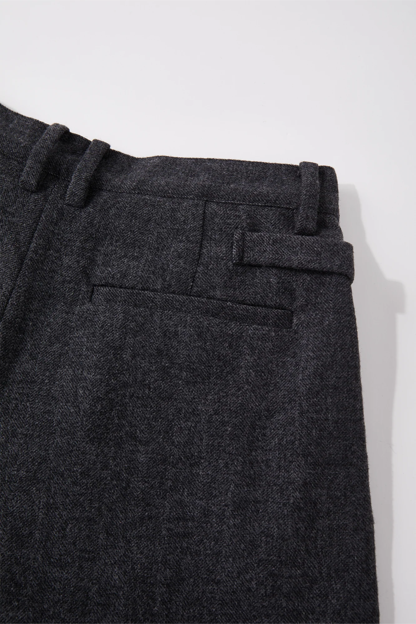 OPICLOTH Herringbone Pleated Wool-Blend Trousers