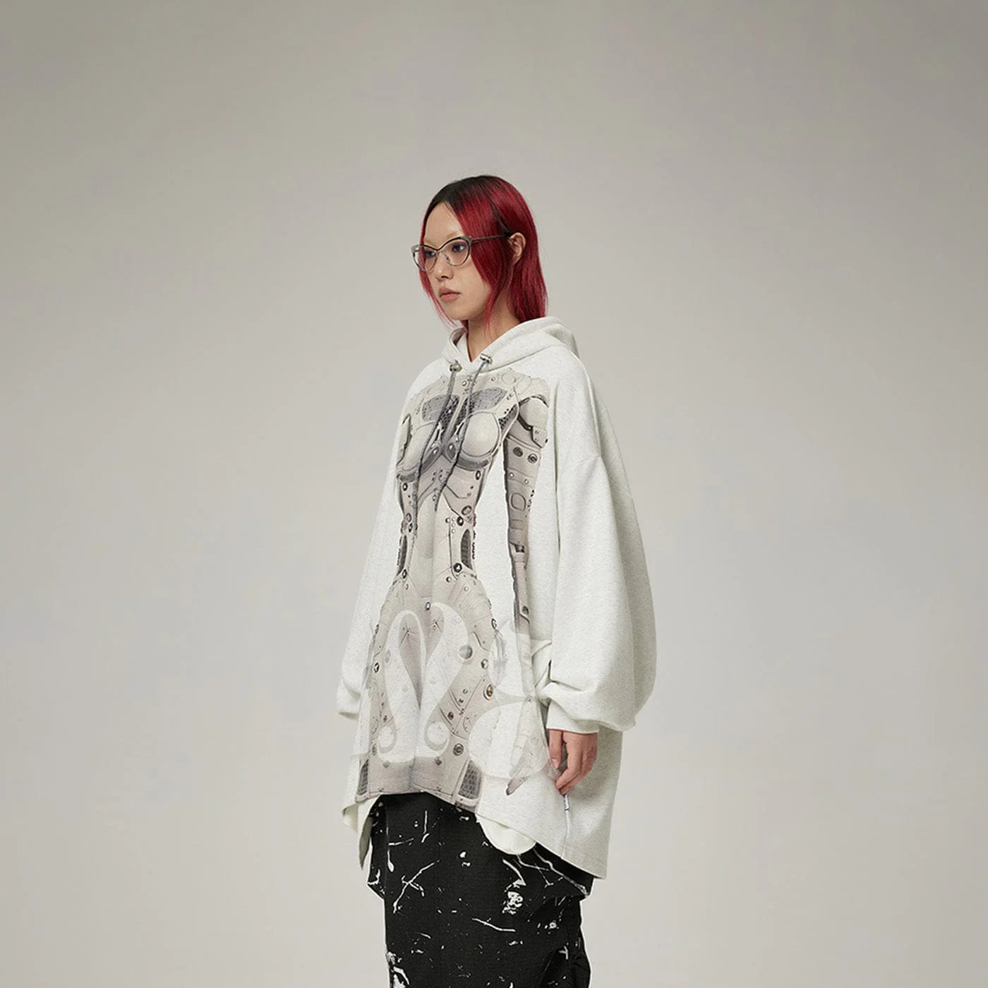 DAMAGE ASIA Ex Machina Graphics Oversized Hoodie