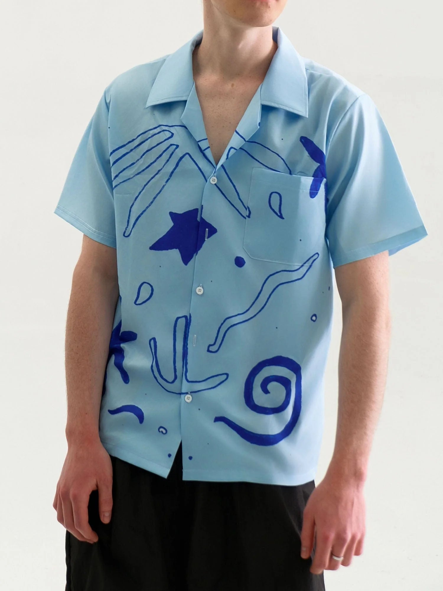 WIID Oceanic Doodle Graphic Half Shirt
