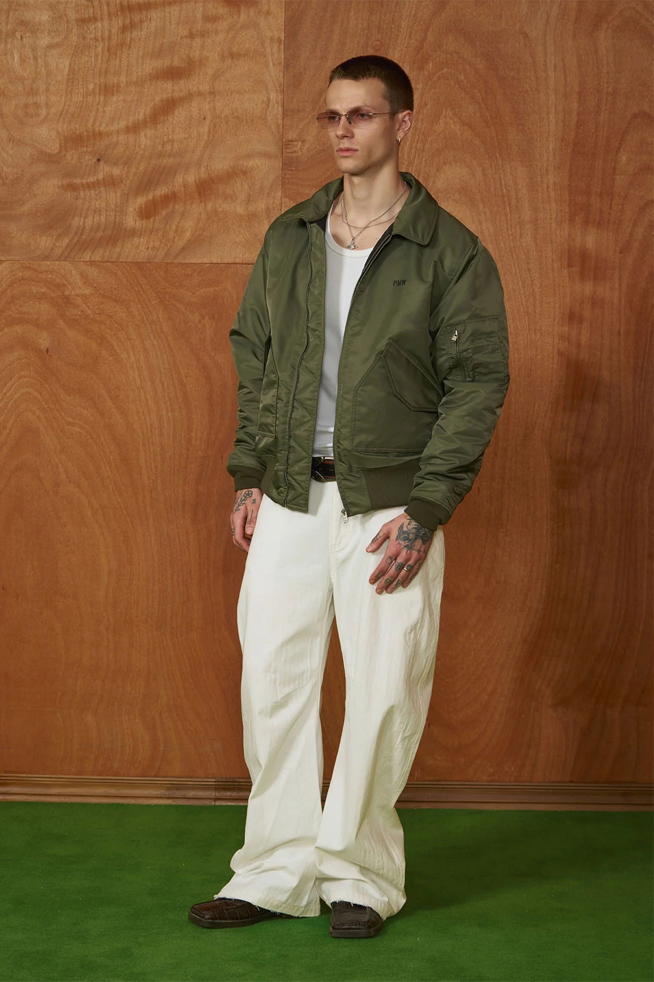 PMW Classic Ruched Insulated Bomber Jacket