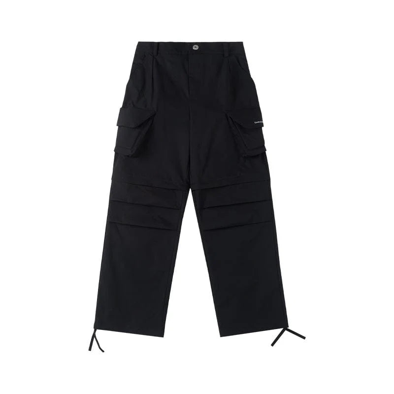 ENSHADOWER Detachable Big Pockets Crinkled Pants