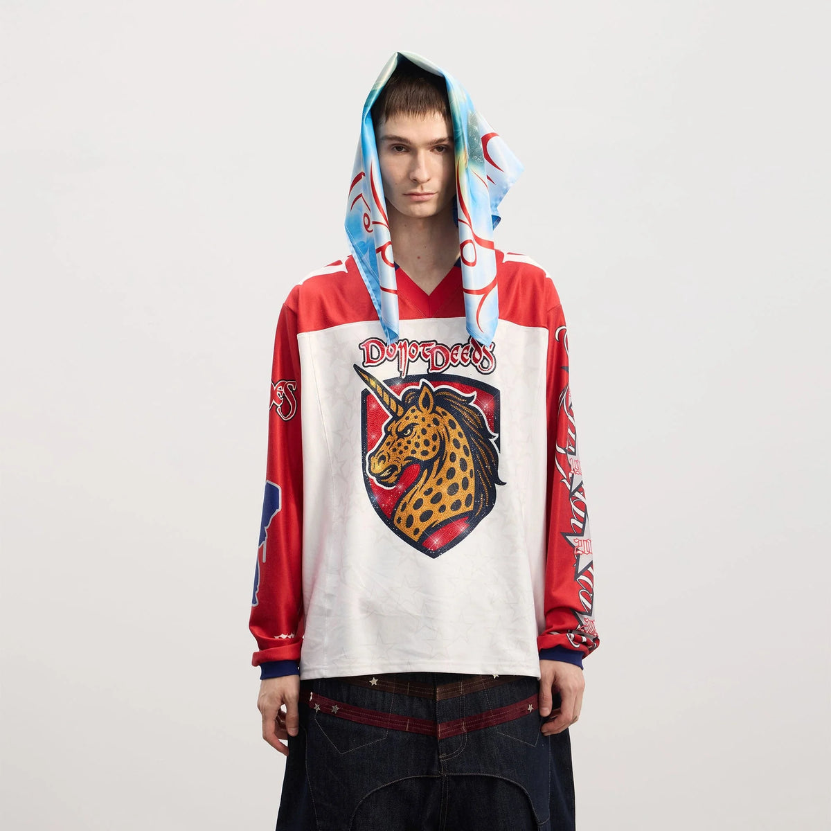 DND4DES Unicorn Rhinestone Hockey Jersey
