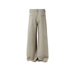 KREATE Inverted Pleats Asymmetric Waist Wide-Leg Trousers