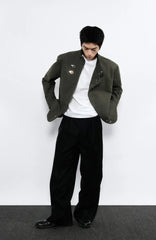 7440 37 1 Asym Placket Toggle Button Jacket