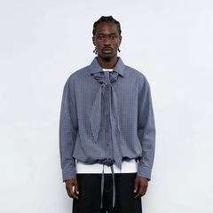7440 37 1 Plaid Neck Tie Shirt