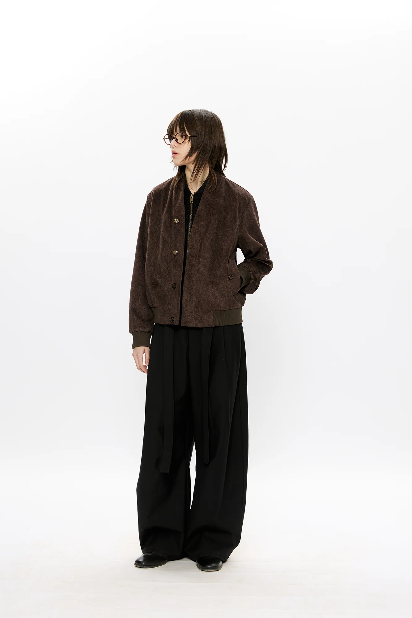 KREATE Faux Layered-Look V-Neck Jacket
