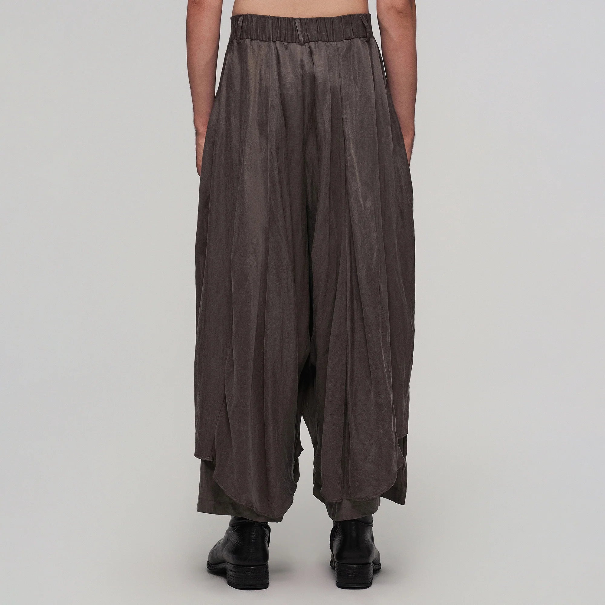 ILNya Nieternite Nifutur Asymmetric Tencel-Linen Blend Layered Skort