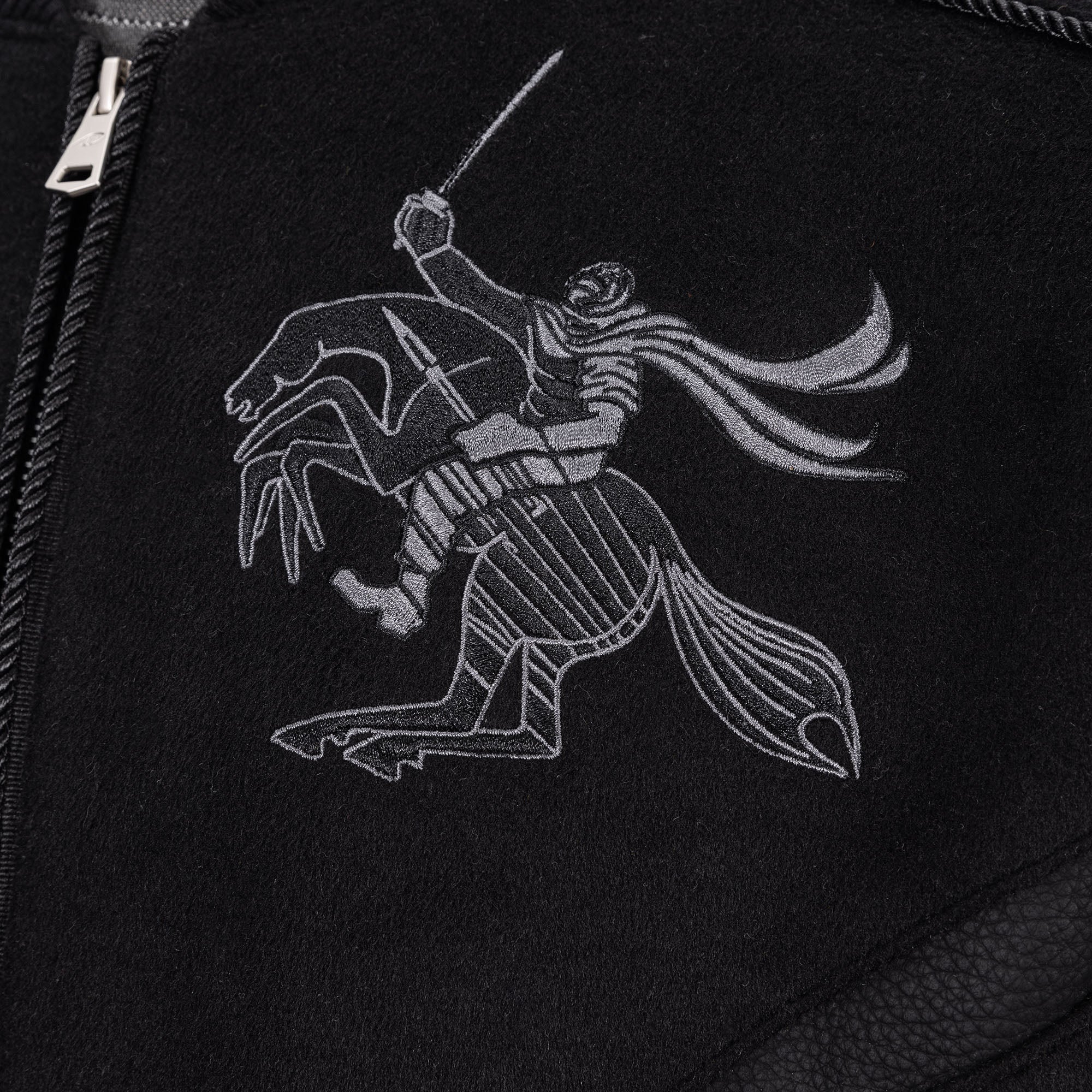 CATSSTAC Warrior Embroidered Panel Bomber Jacket
