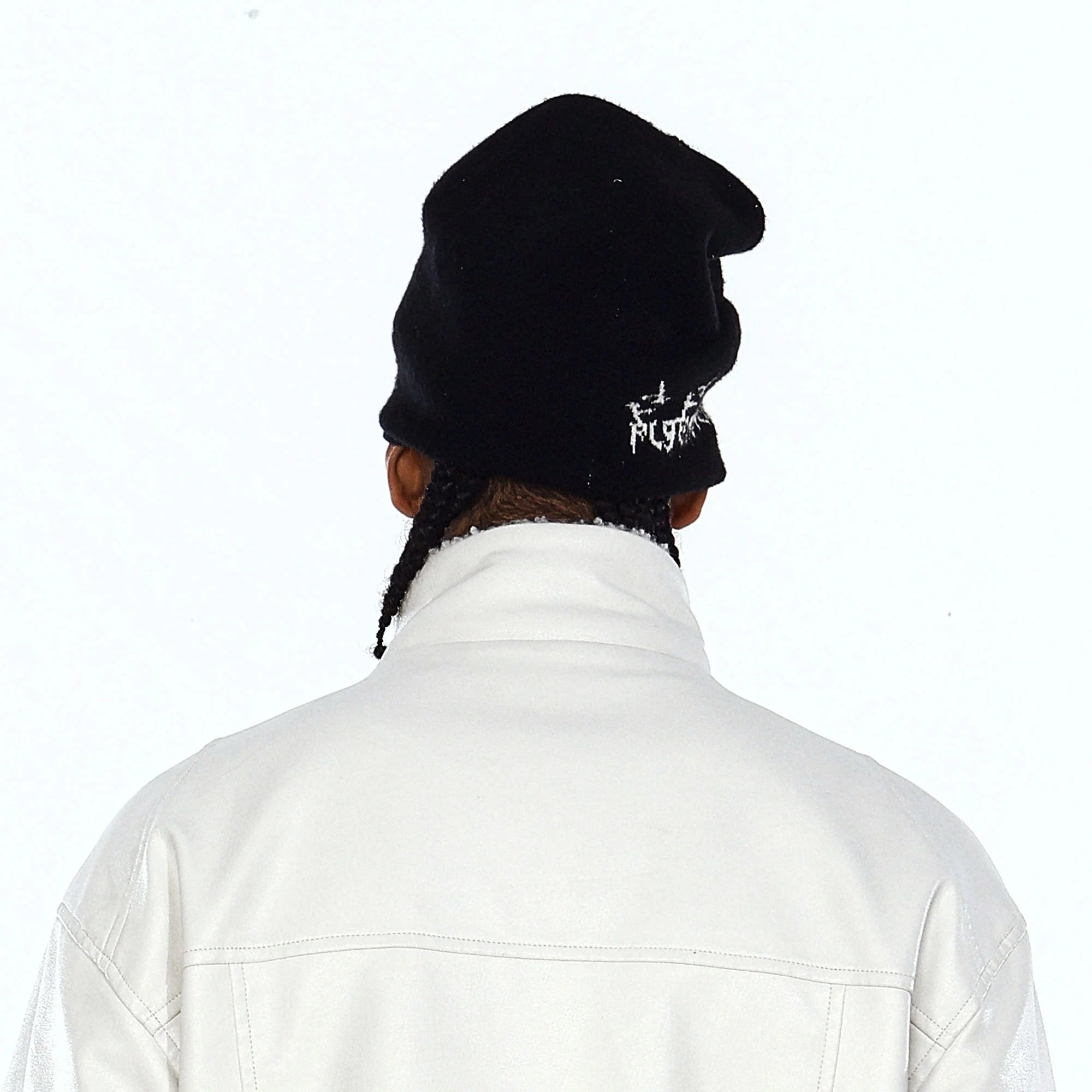 FLYERRER Grunge Cross Jacquard Slouch Beanie