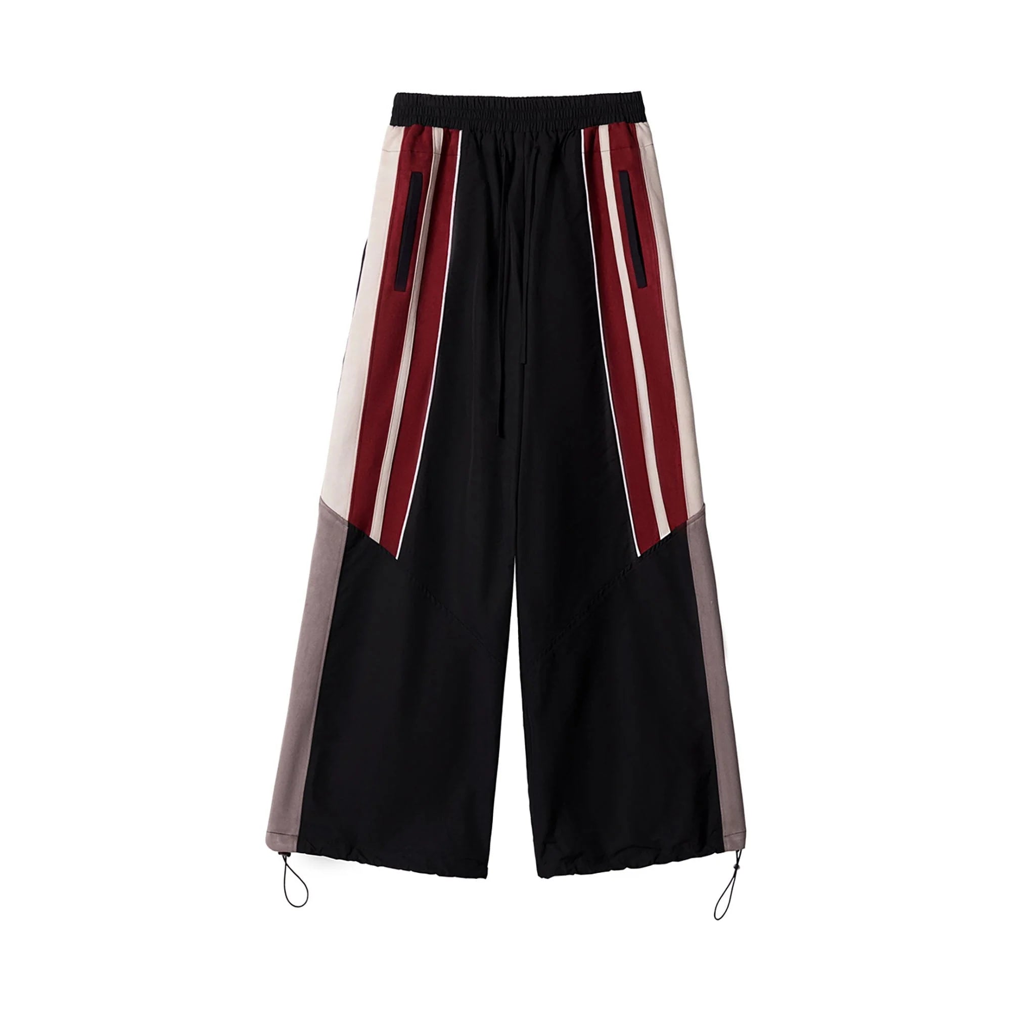 ERROR CODE ROBOT Diagonal Stripe Suede Track Pants